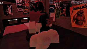 Big-Ass White Girl Takes Bareback Demon Pounding