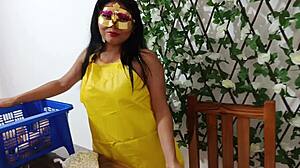 traded veggies for quick stand-up fun with the hot vendor