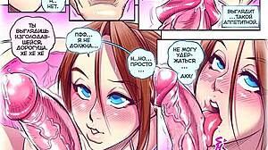 Listen to my big tits bouncing in this erotic Russian comic audio