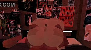 Big-Ass White Girl Takes Bareback Demon Pounding