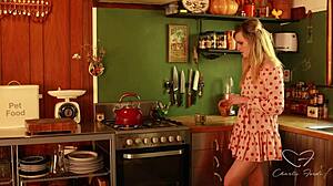 charlie forde meets hot milf for kitchen pussy licking and squirting