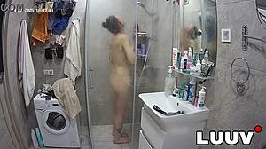 beautiful alice showers naked on amateur reality show