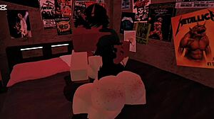 Big-Ass White Girl Takes Bareback Demon Pounding