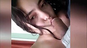 handjob ends with thick load in his palm