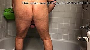 shower toy vibrator warms up wet ass play