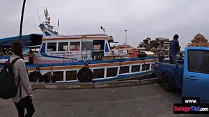 amateur teen couple bangs publicly on thai island