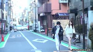 Renka Shimizu sucks moans hard cock car lick handjob uncensored asian!