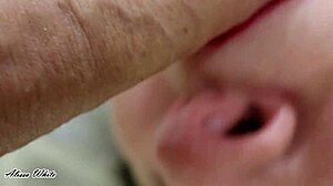 Hot Amateur Brunette In Bedroom Gives Sloppy Deepthroat Blowjob Ball Licking On Big Cock Morning Cum