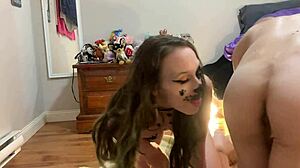 Daddy's Cute Babysitter Begs for Bareback Puppy Play Pound?