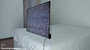 halloween samara cosplay turns into skinny latina taking two black cocks