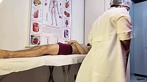 Nurse Exam Makes Patient's Cock Erupt Wildly