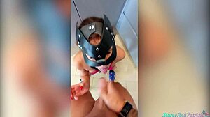 wanna see this babe deepthroat monster cock then get bent over doggystyle ass fucked in kitchen with cumshot?