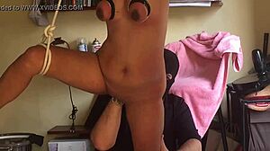 intense bdsm hogtied milf gets fisted hard in high definition action