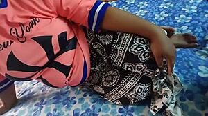 Cheating desi girlfriend sneaks lover into hotel strips skirt for wild sex