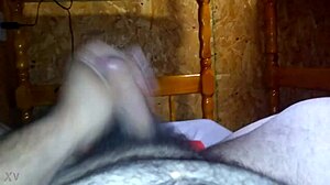 slow teasing strokes build to explosive bed jerkoff