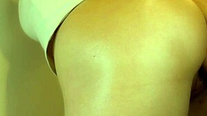 my japanese stepsis bends over for doggystyle, showing off her perfect ass uncensored.