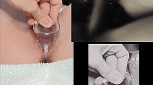 she masturbates watching hot lesbian action get so turned on