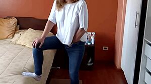 Housewife reads fan messages masturbates to intense squirting orgasms