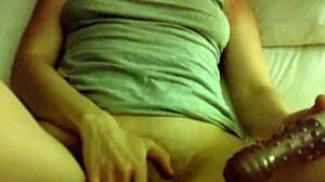 hey watch my hairy milf wife masturbate pussy closeup