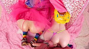 oh man, me and my buds went wild on this big ass slut for double anal threesome!!