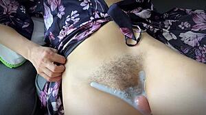 i tease risky then fill milf's hairy pussy with creampie