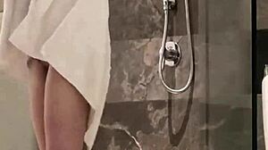 Newyokumaimai Updates Her Shower Routine with Cute Feet and Ponytail Tease.