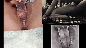 she masturbates watching hot lesbian action get so turned on