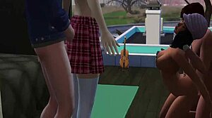 Reupload: Step Brother Leads Step Sister Orgy with Hard Fucking Group Action