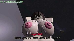 White girl dominates wannabe gangster in roblox femdom cartoon.