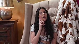 rural latina teen charles dera angel gostosa's curly pussy pounded hard on ranch