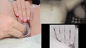 she masturbates watching hot lesbian action get so turned on