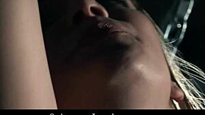 young bound alexis moans from hard vibrator on pussy in bondage