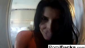 Pornstar Romi Washes Cumshot from Big Tits Boobs Pussy and Ass After Dirty Hardcore Scene