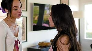 Alexis Tae Guides Petite Asian Teen Kimmy Kim in Steamy Lesbian Licking Lesson