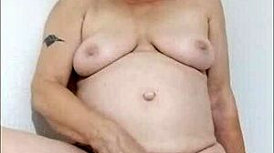 Dirty girl wanks frantically near mummy's watchful gaze