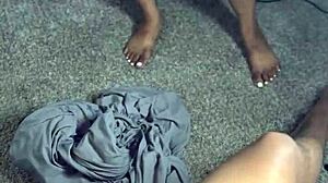 Sexy Stripper Strips Fishnets Ripped for Big Black Cock Creampie