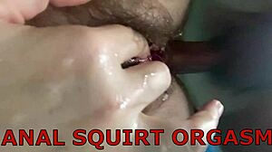 Explosive Anal Squirt Orgasm Rocks Mature Wife's Ass!