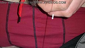 teasing my tied up throbbing cock ripping clothes until i drip precum and explode cum