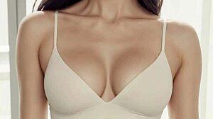 Romanian lingerie model teases barefoot in panties and sexy underwear