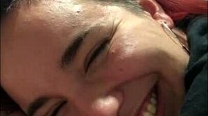 Spanish BBW Eva Autumn deepthroats and rides Hunter Bradley's cock in sloppy hookup!