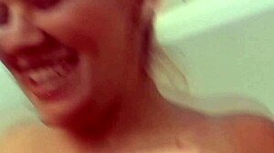 Big Natural Boob Babe Fingers Dripping Pussy Close