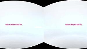 Vanessa stares right into your eyes while toying her petite pussy