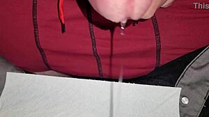 teasing my tied up throbbing cock ripping clothes until i drip precum and explode cum