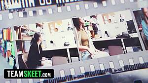 Security Rips Dress Off Smoking Hot Brunette Milf For Hard Anal Creampie