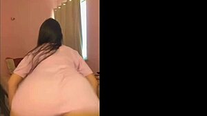 Helen dances naked shaking her juicy ass