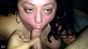 Amateur friend slurps and gags on my throbbing dick begging for cum