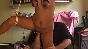 intense bdsm hogtied milf gets fisted hard in high definition action