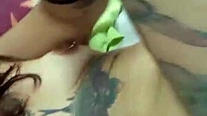 dana barzagli toys her latina ass in hot masturbation