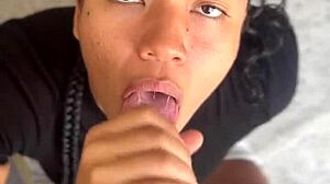 Cute Brunette Stepsis Best Friend Gives Deepthroat Blowjob To Me