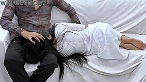 seeing my mother-in-law's thin waist and thick ass makes my penis so erect